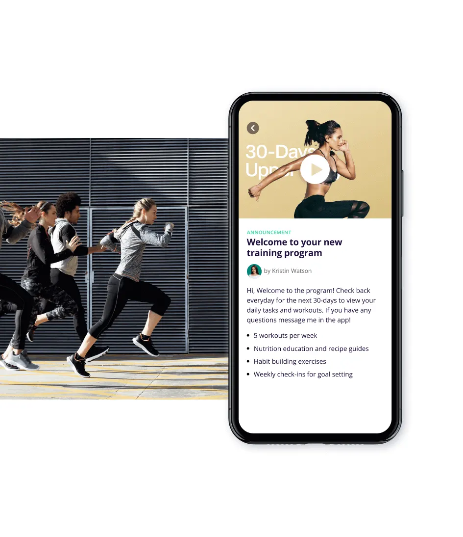 Group training with automation features online personal training software