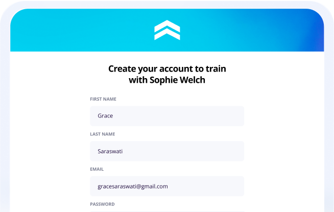 Sign up page