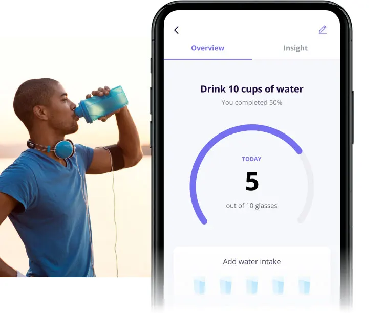 Sleep and Water Tracking habit coaching online personal training platform