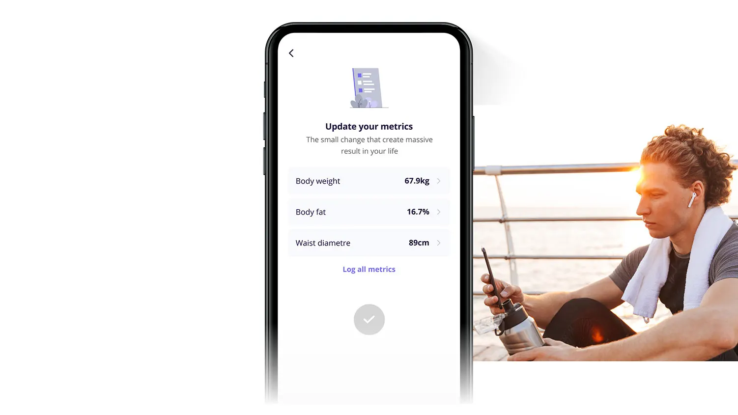 Track Body Metrics habit coaching online personal training platform