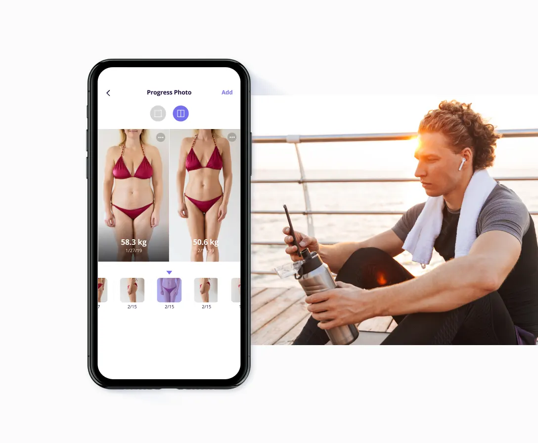Progress Photo Check-in habit coaching online personal training platform