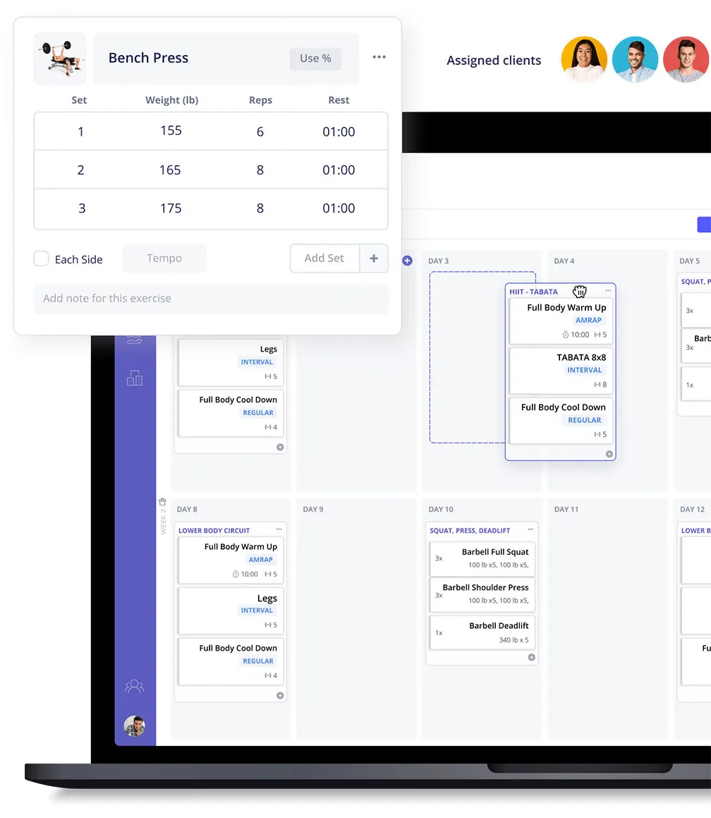 Create Multi-Week Training Program Templates online workout builder software for personal trainers