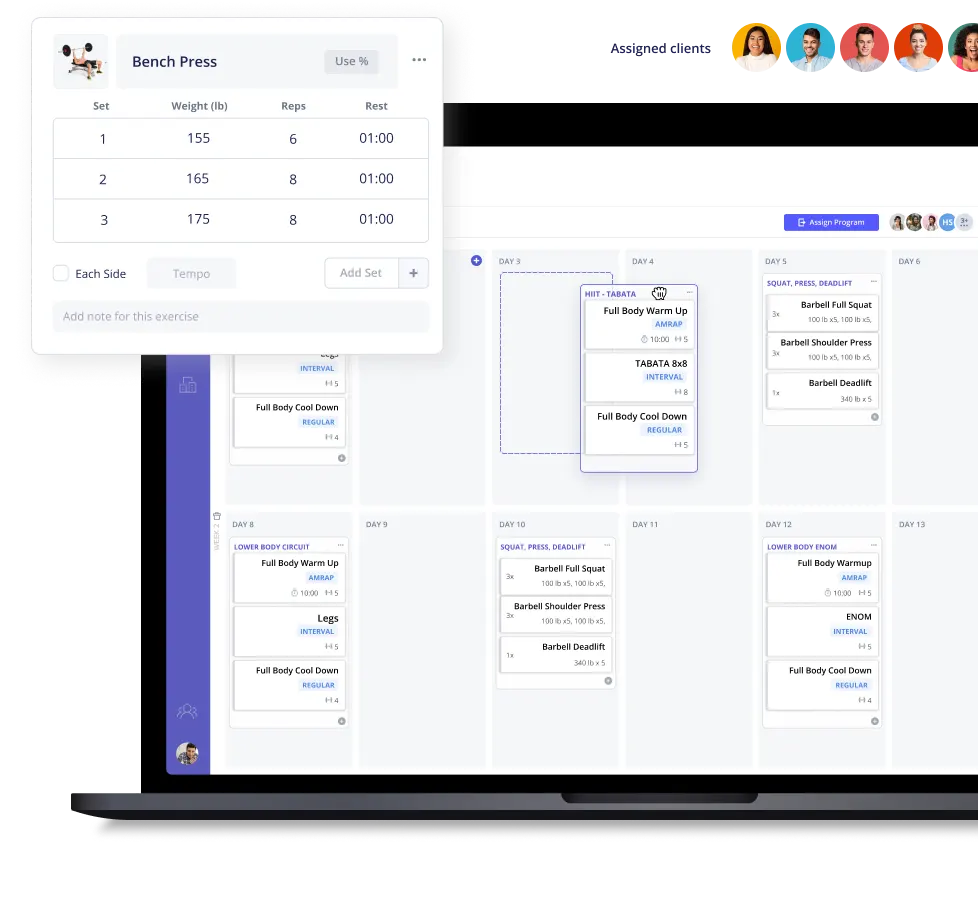 Create Multi-Week Training Program Templates online workout builder software for personal trainers