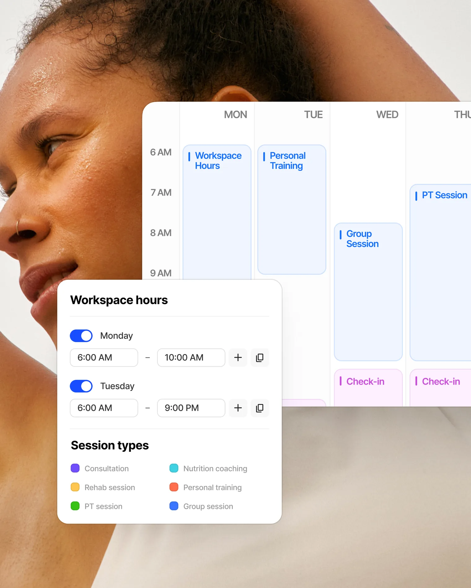 manage office hours on everfit
