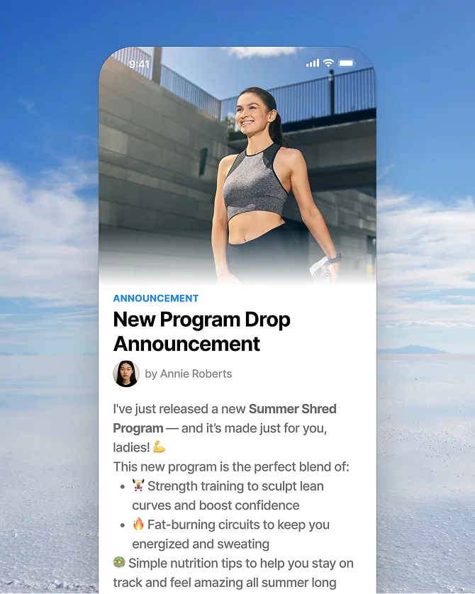 Send an announcement to every clients
