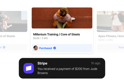 Everfit Payment feature interface for selling coaching packages