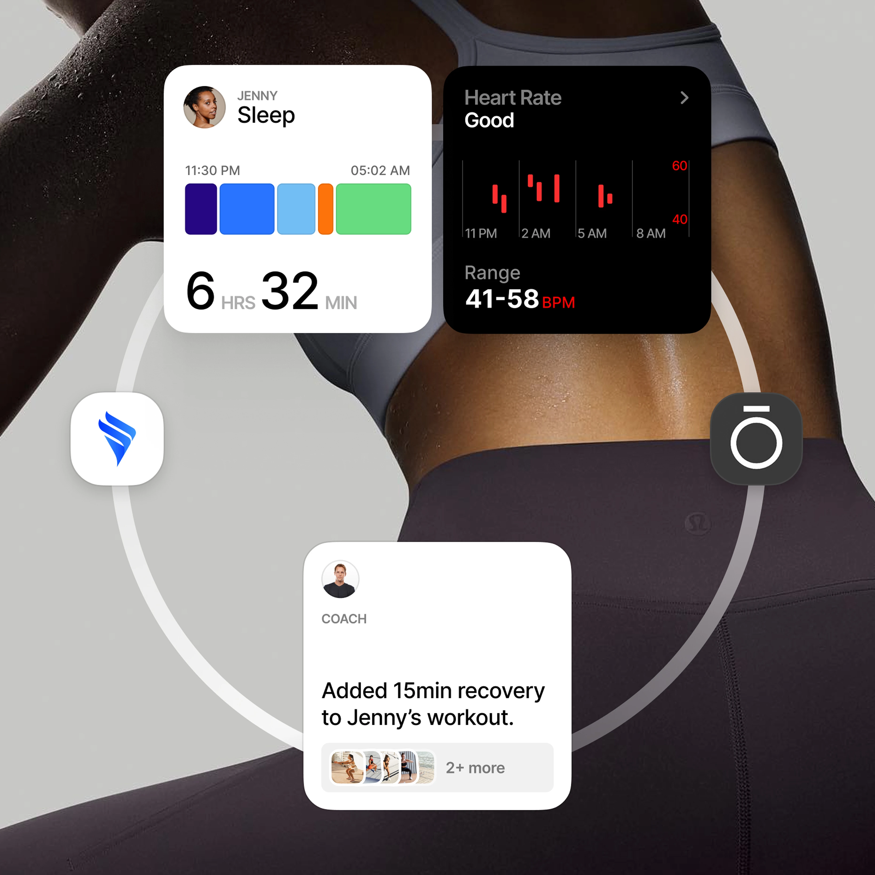Everfit integration for coaches to monitor sleep, recovery, and heart rate