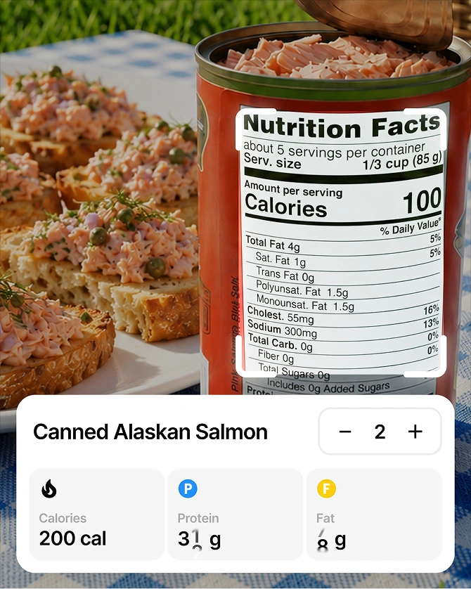 Nutrition label scanner