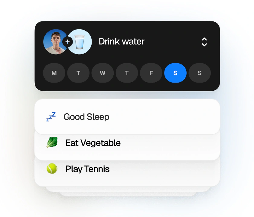 Everfit Habit Tracking — Drink Water, Good Sleep, Eat Vegetable