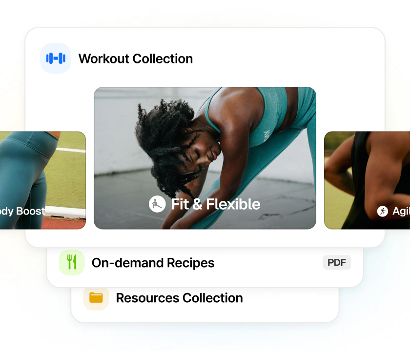 Everfit On-demand Resources — Workout Collection, Recipes, Resources